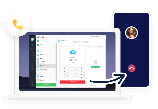 AirDroid 个人版通话管理-PC 端远程拨打电话